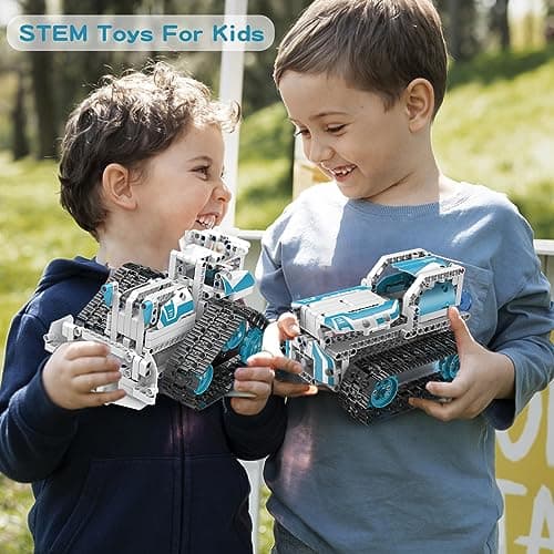 BEHOWL Technique 5 en 1 Voitures, Jouet de Construction pour Enfants de 7-16 Ans avec App&Télécommande Chenilles/Robot/Tank/Bulldozer, Cadeaux pour garçons Filles 8-12 Ans,(700 Pièces)