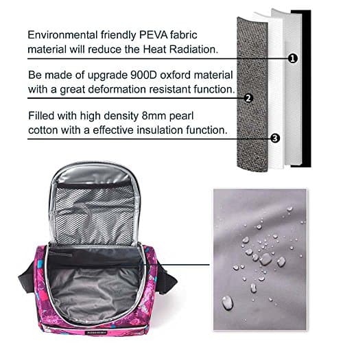 SAMERIO Enfants Sac Isotherme Réutilisable isolé Lunch Box pour les Fille Femme Sac Isotherme Repas pour Voyage Camping Pique-nique Travail Boulot