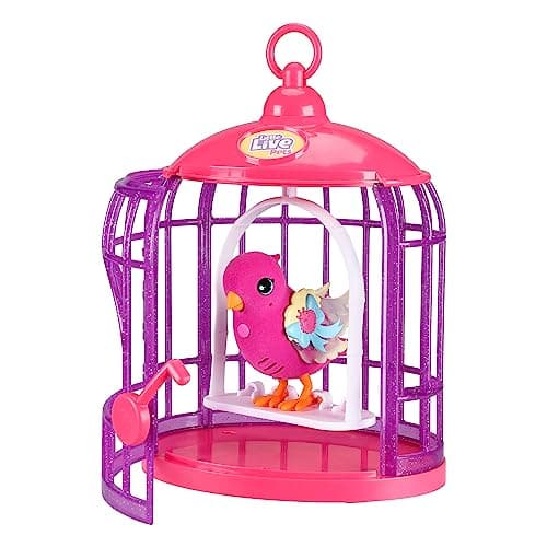 Little Live Pets - Lil' Bird et nichoir : Tiara Twinkles | Nichoirs assemblables, Nouvelles Ailes Lumineuses avec Plus de 20 Chants d’Oiseaux. Il réagit au Toucher !