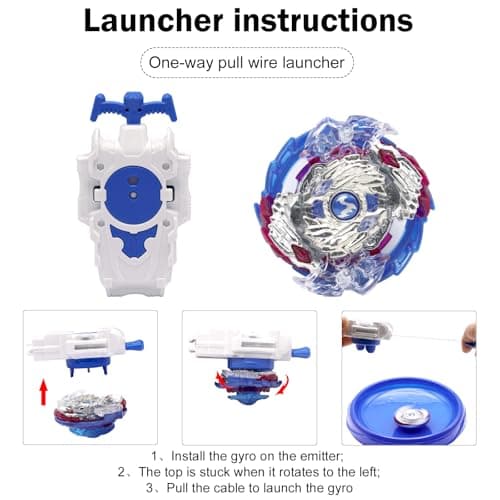 OBEST 4 Nouvelles Toupie de Combat Burst avec Toupies Switch Strike et Arène pour Enfants