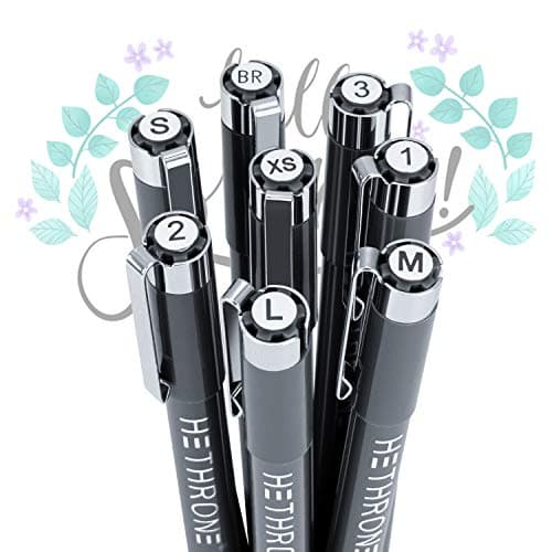 Stylos de calligraphie Hethrone, stylos de lettrage à la main et ensemble de calligraphie noire pour les débutants, écriture, signature, conception d'illustration et dessin (taille 8)