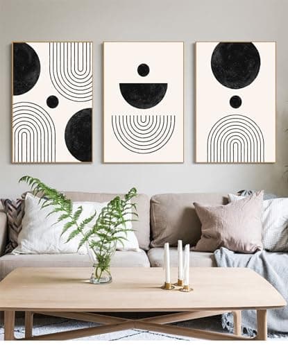 DLKAJFK Lot de 3 posters d'art abstrait moderne - Style bohème - Plante esthétique - Sans cadre - 20 x 30 cm