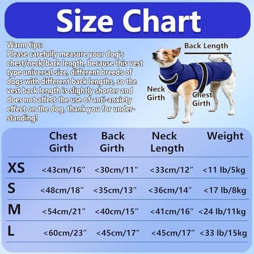 TOPSOSO Gilet Anti-anxiété pour Chien avec Chapeaux Bandanas Manteau Anti-anxiété pour Chien Maille Respirante Bande Auto-agrippante et Réflecteur Apaiser Les Peurs la Nervosité du Chien (Marine XS)