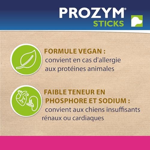 PROZYM RF2 Pack 2x12 Sticks - Spéciale Hygiène Dentaire Naturelle - Recommandé par des Vétérianire - Formule Vegan pour Chien - 24 Sticks (-25kg)