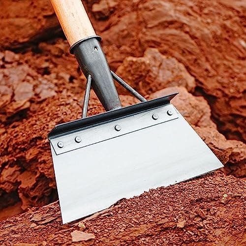 Pelle de jardin multifonctionnelle en acier inoxydable pour désherbage et mousse, désherbage de jardin, plantes agricoles (38 cm)