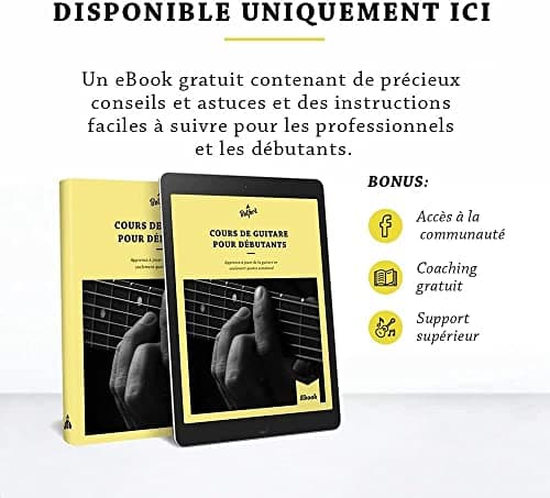 BELFORT® QuickPitch Capodastre original pour guitare + 3 médiators + eBook gratuit ☆ Facile à utiliser ☆ Capo pour guitare – Guitare folk, guitare acoustique, guitare de concert, guitare électrique et