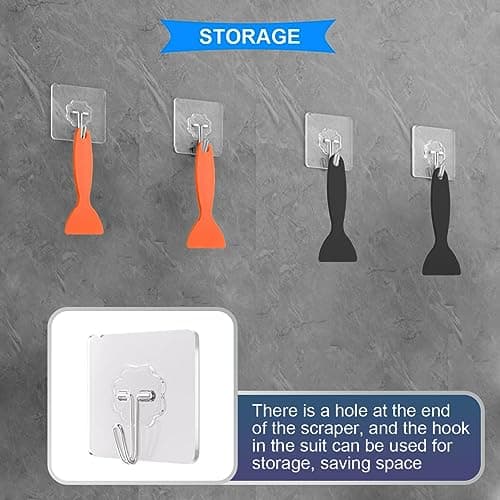 Xiatiaosann Lot de 12 grattoirs pour enlever la résine en plastique, spatule à peinture flexible, couteau à mastic, outil d'installation (noir/orange) pour le nettoyage de l'imprimante 3D en résine