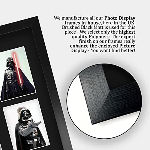 HWC Trading FR A3 Dave Prowse & James Earl Jones Star Wars Darth Vader Cadeaux Imprimés Affichage de présentation d’autographes signés pour les fans de cinéma - A3 Encadré