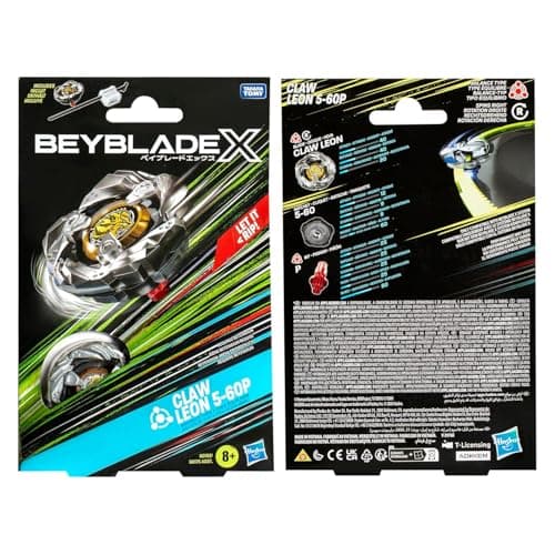 Beyblade X, Starter Pack Claw Leon 5-60P avec Toupie de Compétition et Lanceur, Jouets pour Enfants à Partir de 8 Ans, Jouet pour Garçons et Filles