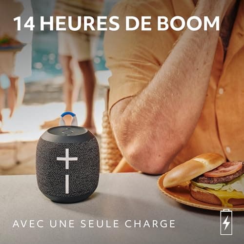Ultimate Ears WONDERBOOM 4, Enceinte Bluetooth Portable et étanche avec de puissantes Basses et Un Son à 360 degrés, Enceinte Flottante étanche à la poussière d’Une portée de 40 m - Bleu