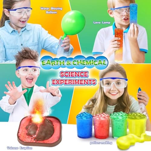 UNGLINGA Kits scientifiques expérimentaux pour Les Enfants, Jouets STEM éducatifs Cadeaux pour garçons Filles, Set de Chimie, Boule rebondissante