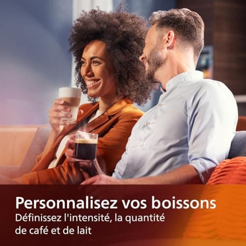 Philips Série 5400 Machine Expresso - Café à Grain - LatteGo Mousseur à Lait, 12 Spécialités de Café, Affichage Intuitif, 4 Profils Utilisateur, Noir (EP5441/50)