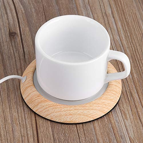 Chauffe-café USB, Akozon USB Grain Cup Warmer Heat Be Mug Mat Coussin Chauffant à café Grain Brillant (grain de noyer clair)