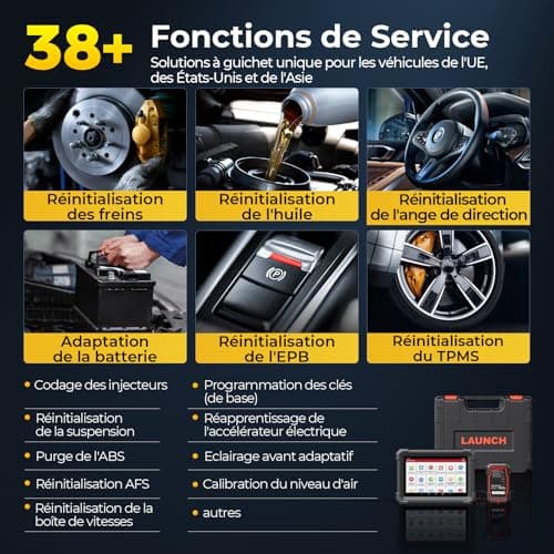 LAUNCH X431 PRO DYNO OBD2 Valise Diagnostic Auto avec Codage ECU 38+ Services Contrôle Bi-directionnel Outil de Scan OEM Tous Systèmes, CANFD&DOIP, AutoAuth pour FCA SGW, 2 Ans de Mise à Jour Gratuite