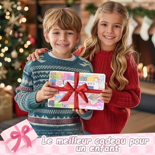 Uolifrem 2800+ Elastiques Bracelet Kit, 32 Couleurs Bracelet Elastique Enfant Kit, Loom Bands avec Accessoires, Élastiques de Bricolage pour la Fabrication de Bracelets, Cadeau pour Filles et Garçons