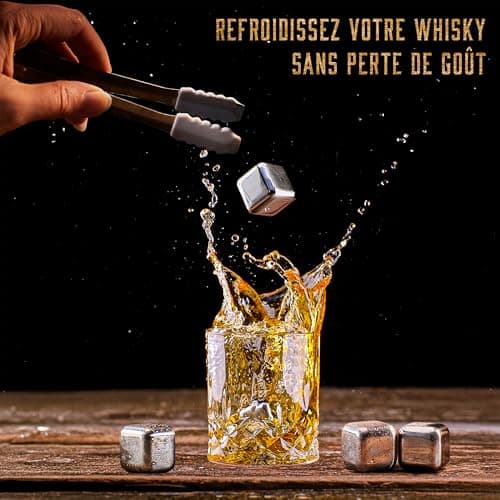 WHISISKEY Carafe Whisky - Carafe à Whisky - 700ML - Coffret Cadeau Homme - Coffret Whisky Luxueux - Idee Noel - Decanter avec 2 Verre à Whisky, 4 Pierre a Whisky, Whiskey Accessories