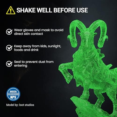 UNIFORMATION Résine pour imprimante 3D Résine 3D liquide à séchage UV rapide à base de plantes de haute précision à faible viscosité Convient pour l'impression SLA/LCD/DLP Transparent Vert clair 1 kg
