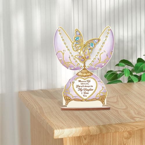 DCIDBEI 5D DIY Diamant Peinture Animaux Décoratif Papillon 12x21cm Diamant Painting Table Décoration Diamond Painting Ornement Table Décoration Peinture par Numéros Ornements Enfants Cadeau Papillon