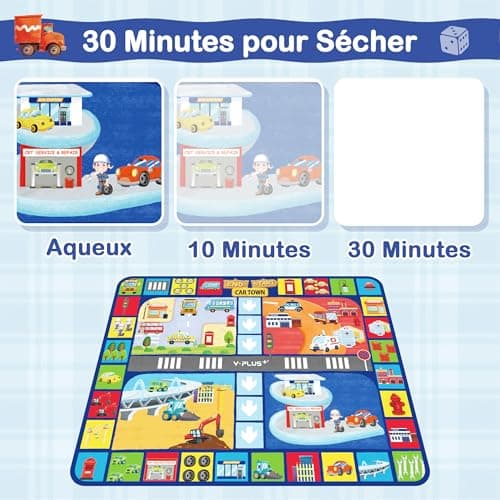 YPLUS Tapis Dessin Eau - Tapis Magique Coloriage pour Bébé de 1 An, Idéal pour le Coloriage et le Jeu - Peinture Magique à l'Eau - Ferme