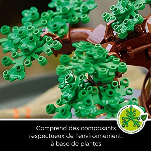 LEGO 10281 Icons Bonsaï, Projet de bricolage pour adultes, arbre pour la maison, collection botanique
