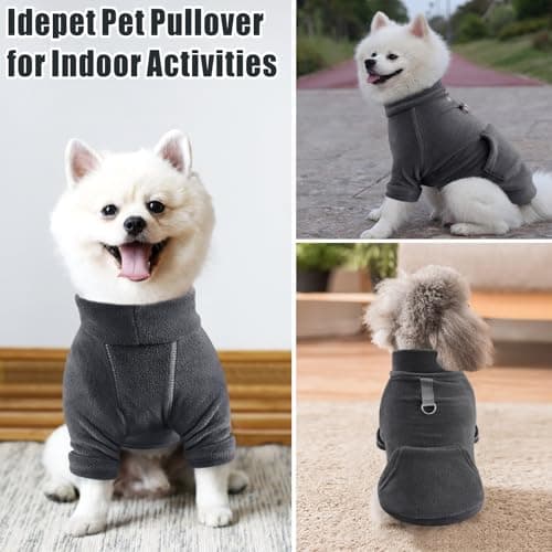 Mosucoirl Pull Chien Hoodie Animaux de Compagnie Manteau Chaud Coton Sweat Shirt Vêtements pour Chiens avec Poches Chien Pull pour Chiens Body (Noir, XS)