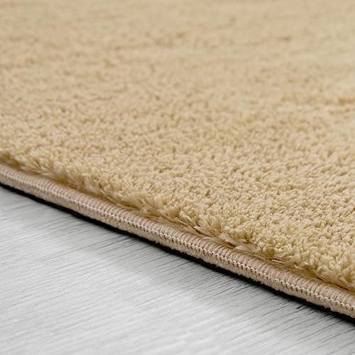 Paco Home Tapis Moderne Doux Salon À Poils Courts Lavable Fluffy Uni Effet Fourrure Intemporel Élégant Antidérapant Facile À Entretenir, Dimension:60x100 cm, Couleur:Beige