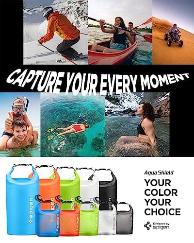 Spigen Aqua Shield Sac à Dos Etanche (Orange Soleil, 20L+2L)