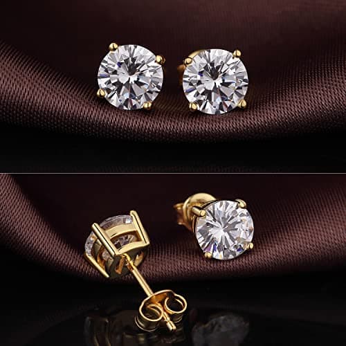 Boucles Oreilles Diamant,Boucles d'Oreilles Homme Brillant Boucles d'Oreilles Diamant Homme Argent Men Earrings,Men Diamond Earrings Boucle d'Oreille Zircone Homme Argent,Boucle d'Oreille CZ Or Blanc