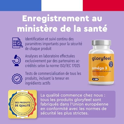 Oméga 3 2000mg Huile de Poissons Sauvages, 260 Gélules, Fortement Dosé avec 660mg EPA et 440mg DHA, Contribue à une Fonction Cardiaque et Cérébrale Normale*, Complément Alimentaire, Sans Additifs
