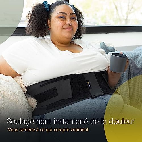 BraceUP Attelle Dorsale Extra Large pour Femmes et Hommes – du 3XL au 5XL, maintien lombaire extra large avec sangles et compressions (3XL 132-157cm)