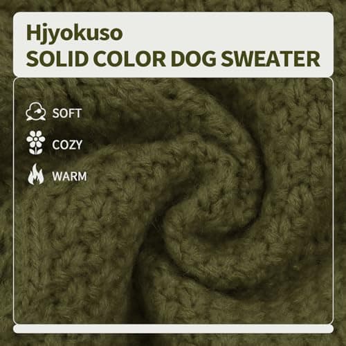 Hjyokuso Pull Chien, Pull pour Chien Petite Taille Moyenne Grande Taille, Pull-Overs pour Chiens Chaud d'hiver, Pull pour Chat à Col Roulé, Vetement Chien, Pull Noel Chien, Manteau pour Chien - L