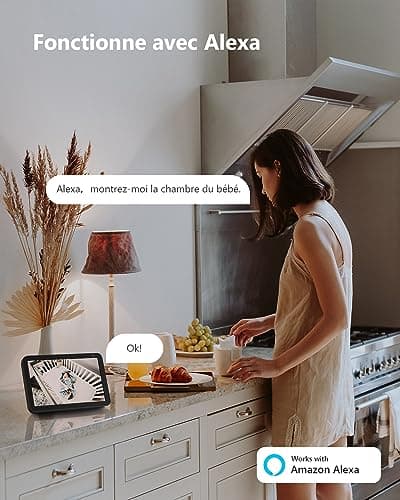 Imou 2K(3MP) Caméra Surveillance WiFi Intérieure Caméra 360° Connectée Smartphone avec Détection Humaine AI Suivi Intelligent Sirène Audio Bidirectionnel Compatible Alexa pour Bébé/Animaux