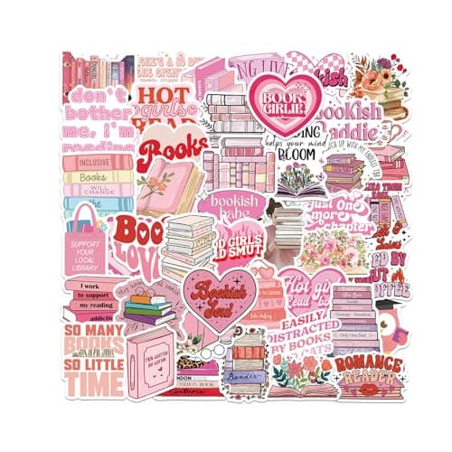 Mrltau Lot de 100 autocollants de scrapbooking pour amateurs de livres, autocollants mignons, merch, accessoires Kindle, accessoires Kindle, autocollants esthétiques Stuff Clean Girl