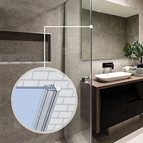 STEIGNER Joint de Douche pour paroi en Verre, 100cm, vitre 3,5/4/5mm, Joint d'étanchéité PVC Droit pour Les cabines de Douche réctangulaires, UK06