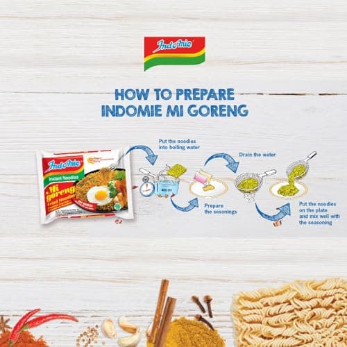 INDOMIE - Nouilles instantanées Mi Goreng - (1 X 80 GR) (L'emballage peut varier)