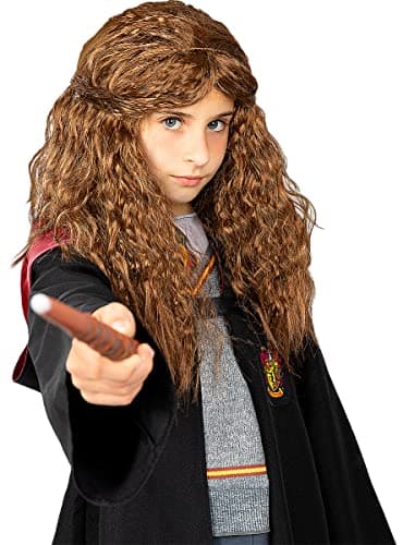 Funidelia | Perruque Hermione Granger - Harry Potter pour fille Gryffondor, Magiciens, Poudlard - Accessoire pour Enfant, accessoire pour déguisement - Marron