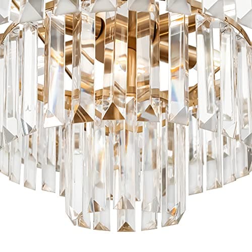 Lustre Suspension en cristal style moderne, grand, couleur laiton pour le salon ampoules excl. E14 x7 40W 230V