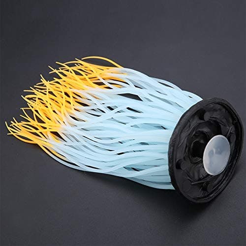 HEEPDD Décoration Artificielle d'anémone de mer de Silicone d'aquarium, matériau de Silicone de réservoir de Poissons d'ornement de Corail d'ornement de mer de simulatio[Orange] Plantes d'ornement