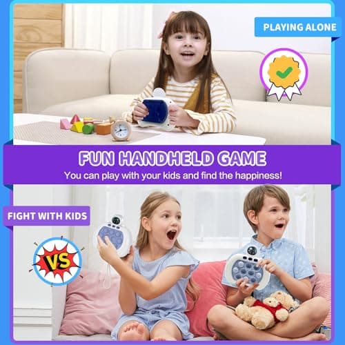 Lesipee Quick Push Game, Fidget Toys Pro, Pop Électronique, Jeu Portable, Manette de Jeu Rapide, Jouet Anti-Stress, Cadeau de d'anniversaire pour garçons, Filles, Enfants et Adolescents