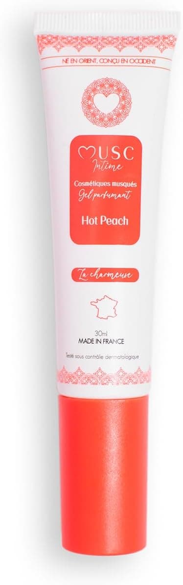 MUSC INTIME La Marque Officielle - Gel parfumant - Hot Peach - La Charmeuse - Soin Femme - Absorbe Les Odeurs Les Plus Intimes - Tenue 48h - Flacon Pompe - 30ml