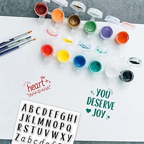 PandaHall Lettre Tampons Transparents Alphabets AZ Tampons Transparents Nombre Tampon en Silicone Tampon en Caoutchouc pour la Fabrication de Cartes de Vacances Journaling Album Photo Scrapbooking