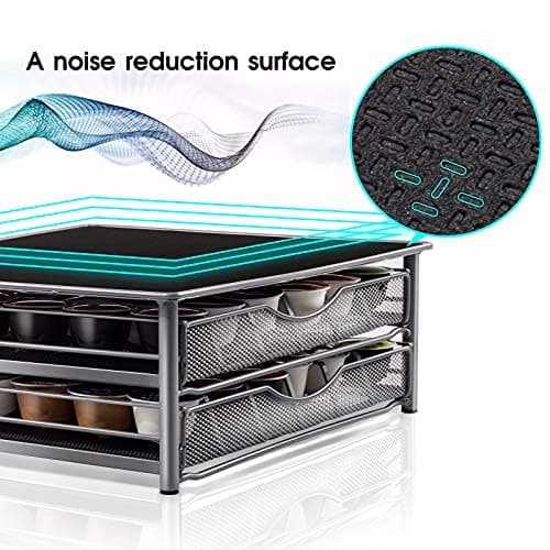 Masthome Tiroir à Capsules Dolce Gusto 72 PCS, Distributeur Dosette Dolce Gusto avec 2 Tiroirs de Rangement Dosettes, Support à Capsules à Café avec Surface Anti-Vibration, pour Maison, Bureau, Café