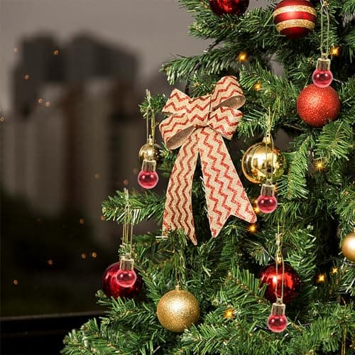 Lot de Mini Boules de Noël incassables - Décoration de Noël - 2 cm (Rouge)