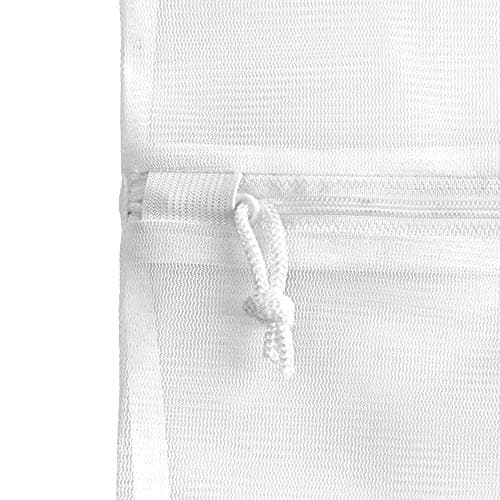 Rayen 6198.01 Lave séchoir Linge | Couverture de coulée zippée | Sac de Protection réutilisable pour Laver Les vêtements | Taille M | 50 x 70 cm, Blanc