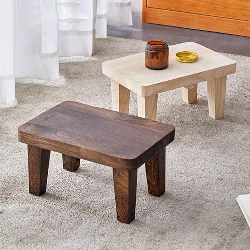 ZIJIREN Tabouret en bois, tabouret de table basse, tabouret à chaussures, petit tabouret court, tabouret à langer, tabouret en bois massif, tabouret court, tabouret long, tabouret court portable, bois