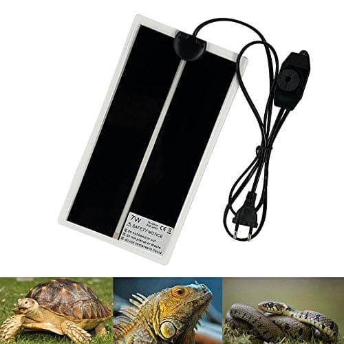 Tapis Chauffant Reptile, PeSandy 28x15CM Tapis Chauffant Terrarium Réglable avec Contrôle De La Température pour Reptiles -Tortue, Serpents, Lézards, Geckos, Araignées -Tapis De Sécurité Pour Aquarium