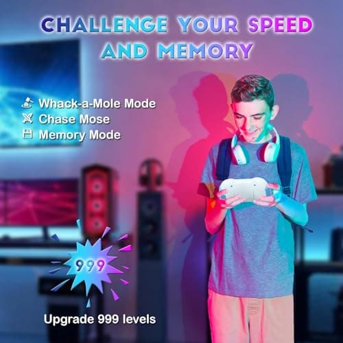 YouJabz Fidget Toys pour Adultes , Amélioré Pop Game Jeu électronique Anxiety Toy Jouet Autisme pour Enfants, Mini Console de Jeu Portable pour Les déplacements Pop Lumineux Enfant, Cadeaux de Noël