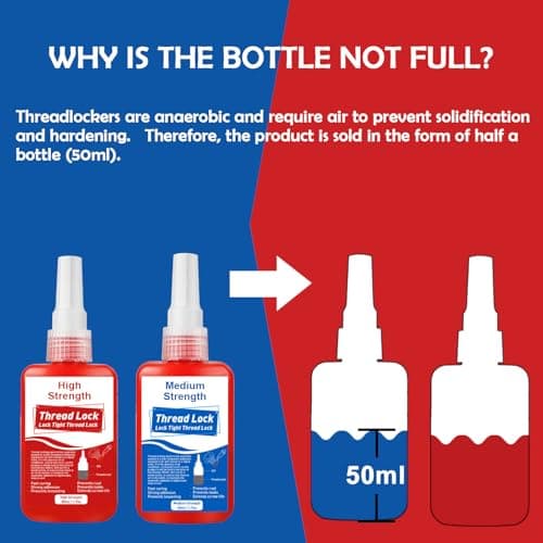 LAMXIN Frein Filet Fort 100ml, Intensité Moyenne Frein Filet Antirouille et Anti-Lâche, Frein Filet Bleu pour Combler Les Espaces Et Serrer Les Boulons, écrous