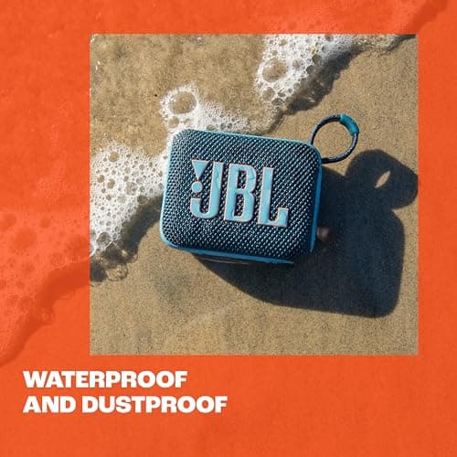 JBL GO 4, Enceinte Bluetooth ultra-portable, son JBL Pro, basses percutantes, 7 heures d'autonomie, fonction Playtime Boost, résistante à l'eau et à la poussière IP67, en noir
