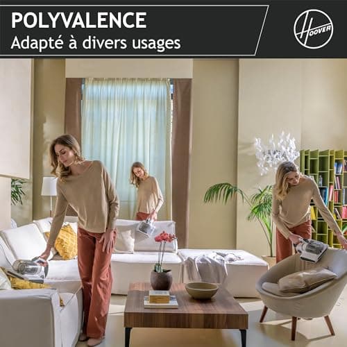 HOOVER Aspirateur Matelas HMC510UV, Léger, Détecteur de Poussière, Elimination des Acariens, Lumière UV-C, Anti-Allergène, Antibactérien, Fonction Séchage pour Prévenir des moisissures